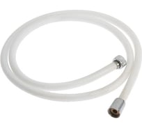 Душевой шланг Zein Z49PSW, 150 см, усиленный в оплетке, гайки цинк, втулка латунь, белый 7439460