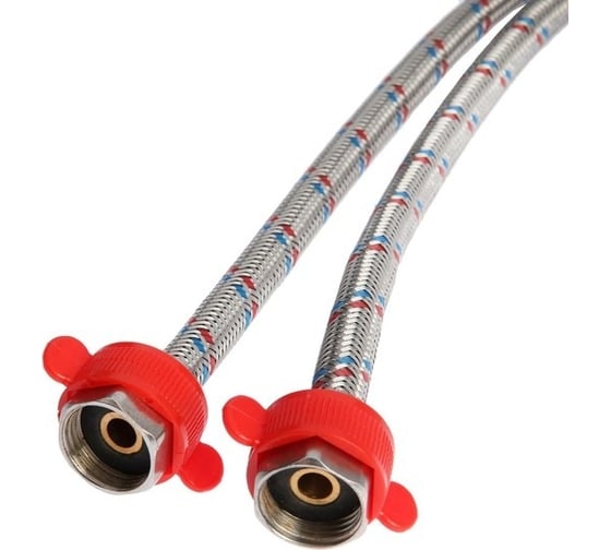Подводка для смесителя Zein гайка 1/2", штуцер М10, 150 см, ключ для монтажа, набор 2 шт 6947360