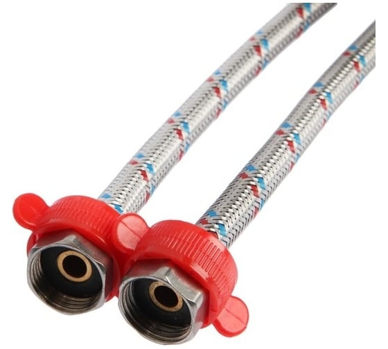 Подводка для смесителя Zein гайка 1/2", штуцер М10, 60 см, ключ для монтажа, набор 2 шт 6947356
