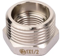 Футорка резьбовая латунная никелированная DOUBLE-LIN Н/В 1" x 1/2" LL6033 (1"x1/2")
