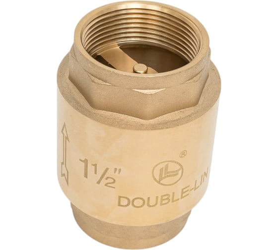 Обратный клапан DOUBLE-LIN латунный золотник В/В Ø1 1/2" LL5022 (1 1/2")