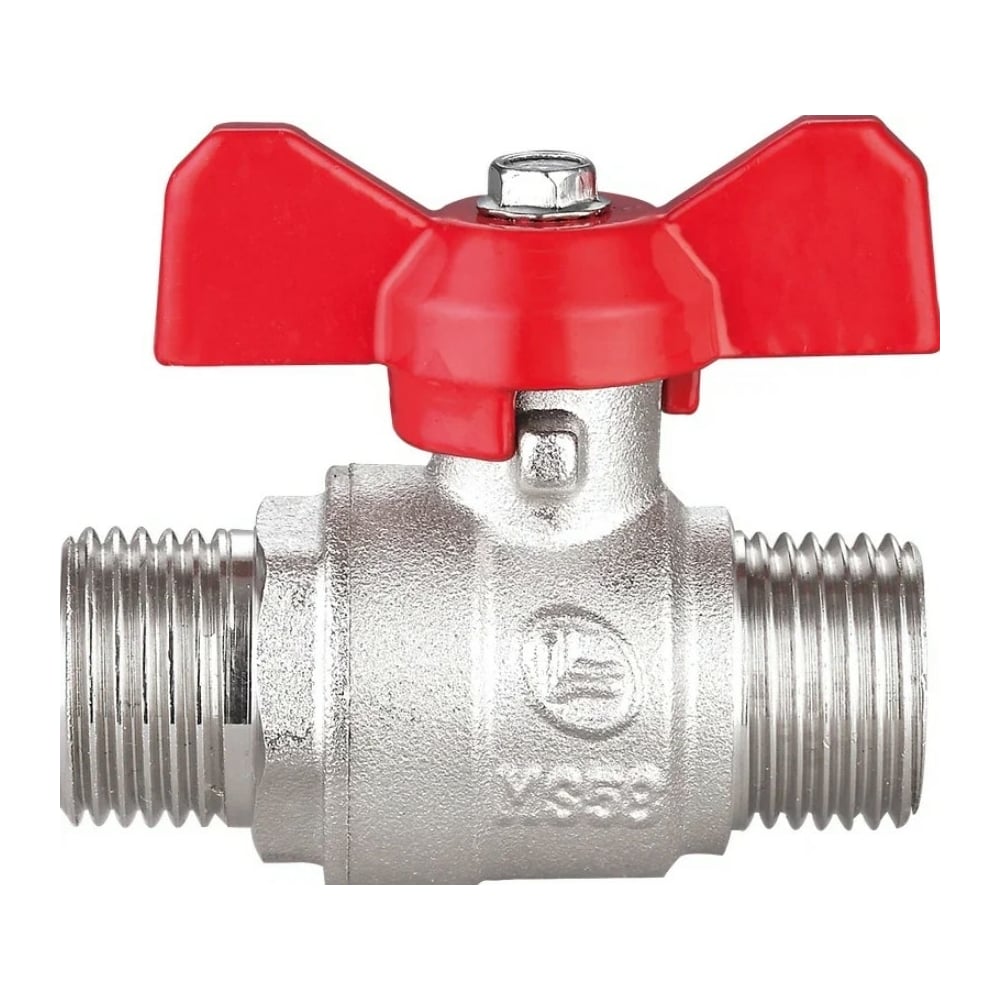 Шаровой Кран DOUBLE-LIN латунный резьбовой, бабочка НР/НР 3/4\" LL1036 ...