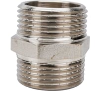 Ниппель резьбовой DOUBLE-LIN латунный никелированный Н/Н 1/2" LL6020 (1/2")
