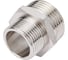 Ниппель переходной резьбовой DOUBLE-LIN латунный никелированный Н/Н 1.1/4" x 1/2" LL6050 (1 1/4"x1/2") 1