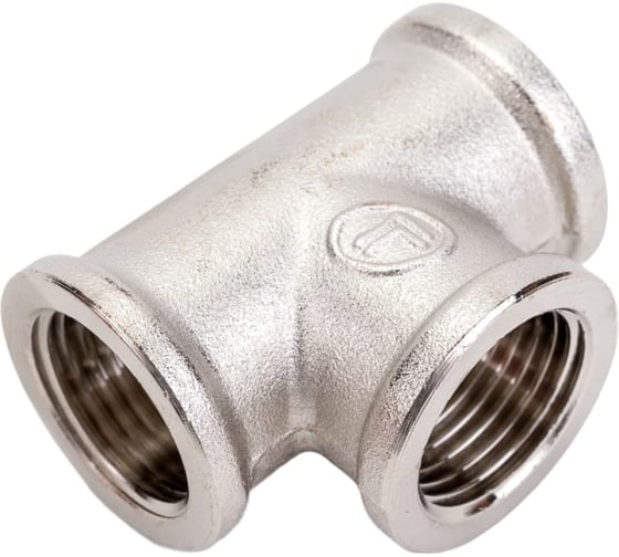 Тройник резьбовой DOUBLE-LIN латунный никелированный В/В/В 3/4" LL6016 (3/4") 1