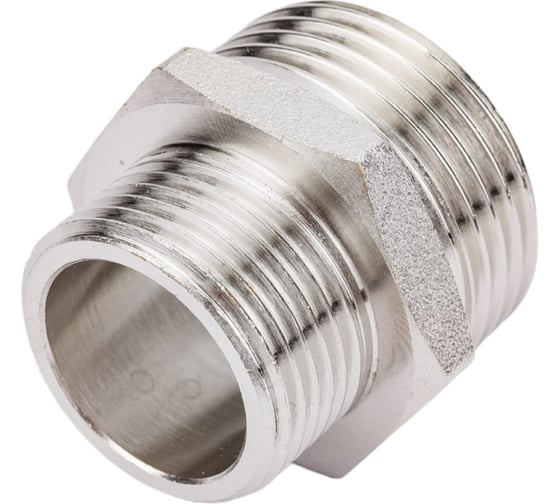 Ниппель переходной резьбовой DOUBLE-LIN латунный никелированный Н/Н 2" x 1.1/2" LL6050 (2"x1 1/2") 1