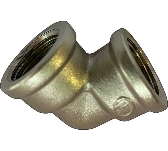 Угол резьбовой латунный никелированный DOUBLE-LIN В/В 1/2" LL6017 (1/2") 1