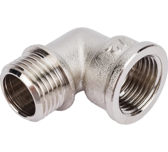 Латунный резьбовой угол DOUBLE-LIN никелированный вр/нр - 1 1/4" LL6018 (1 1/4") 1