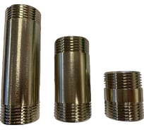 Латунный резьбовой удлинитель DOUBLE-LIN никелированный с наружной резьбой 1" - 200мм LL6150(1"-200)
