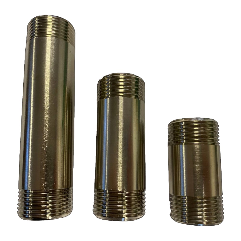 Латунный резьбовой удлинитель DOUBLE-LIN никелированный с наружной ...