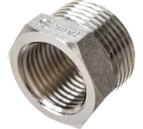 Футорка резьбовая латунная никелированная DOUBLE-LIN Н/В 1" x 3/4" LL6033 (1"x3/4")