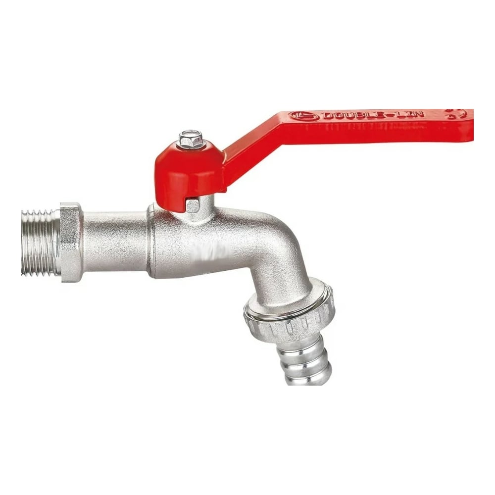 Шаровой кран для шланга DOUBLE-LIN латунный резьбовой Ручка 1\"х1 1/4 ...