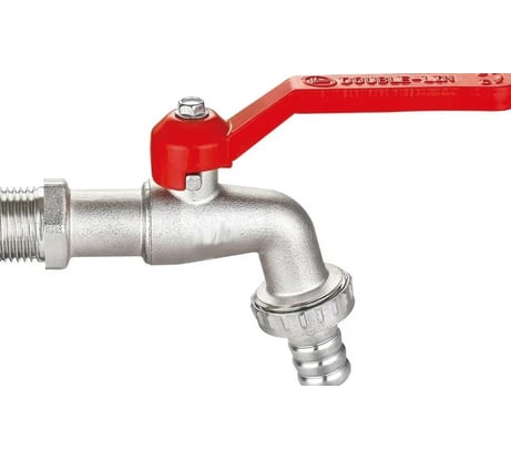 Шаровой кран для шланга DOUBLE-LIN латунный резьбовой Ручка 1"х1 1/4" нар. LL2003 (1"х1 1/4")