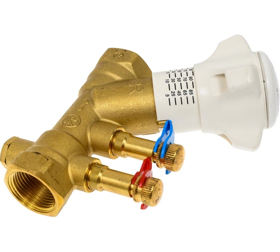 Клапан Giacomini R206B, DN-20, 3/4, ВВ, PN, бар-25, с измерительными штуцерами, со сливом R206BY004