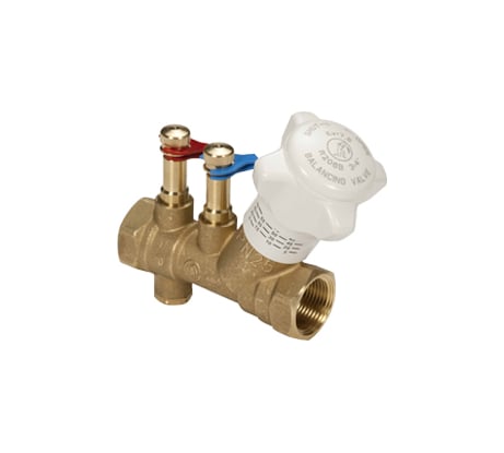 Клапан Giacomini R206B, DN-25, 1, ВВ, PN, бар-25, с измерительными штуцерами, со сливом R206BY005