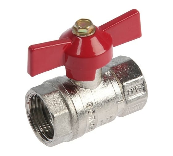 Кран шаровой Zein engr внутренняя 1/2", PN 4, для холодной воды, 5-45 градусов, бабочка, цинк 7551330