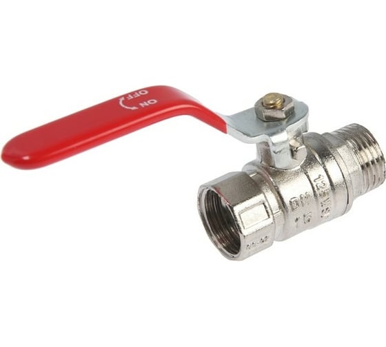 Кран шаровой для холодной воды Zein engr нр/вр 1/2", PN 4, 5-45 градусов, рычаг, цинк 7551331