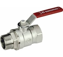 Шаровой кран Giacomini, R254DL, 1 1/4, ВН, ручка-рычаг красный, хромированный R254LX006