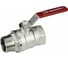 Шаровой кран Giacomini, R254DL, 1 1/4, ВН, ручка-рычаг красный, хромированный R254LX006 1