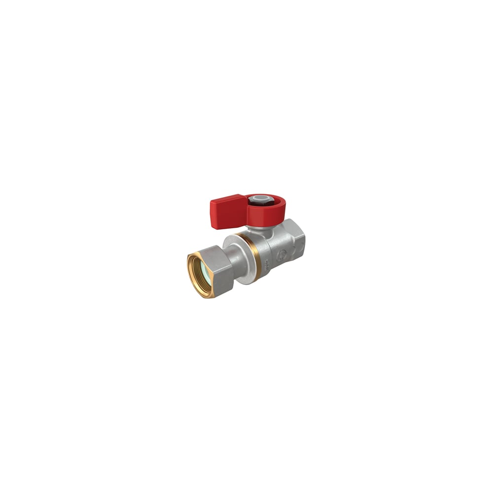 Шаровой кран Giacomini 3/4F x 3/4 гайка - красная рукоятка, с вн ...