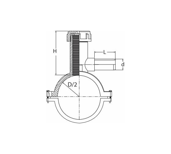 Электросварная седелка TEGA с фрезой d. 355x20 SDR 11 1803405
