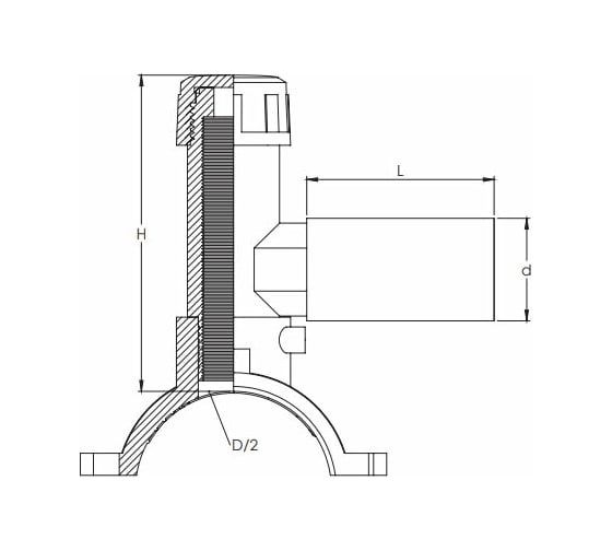 Электросварная седелка TEGA с фрезой, поворотная, d. 90x40 SDR 11 1803602