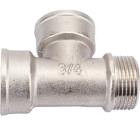 Тройник STI латунный Ду20 (3/4") В-В-Н никелированный D270-05068