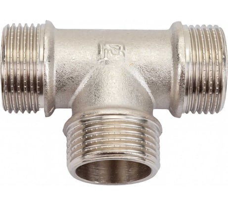 Тройник STI латунный Ду20 (3/4") Н-Н-Н никелированный D190-00077