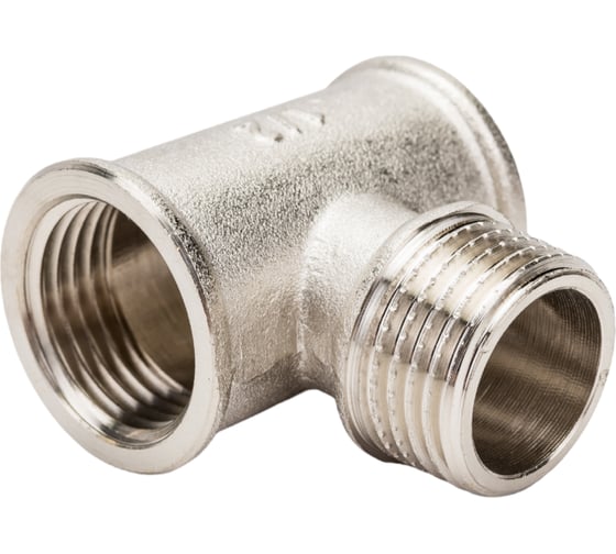 Тройник STI латунный Ду15 (1/2") В-Н-В никелированный D270-05065
