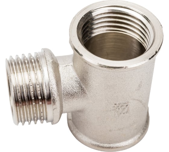 Тройник STI латунный Ду15 (1/2") В-Н-В никелированный D270-05065