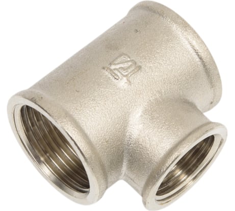 Тройник STI латунный Ду20x15x20 (3/4"х 1/2"х 3/4") никелированный D190-00078