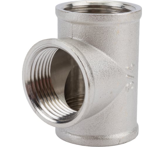 Тройник STI латунный Ду20 (3/4") никелированный D270-05069