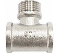 Тройник STI латунный Ду20 (3/4") В-Н-В никелированный D190-00075