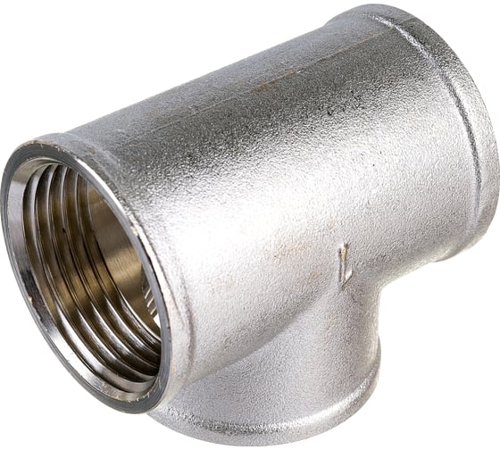 Тройник STI латунный Ду25 (1") никелированный D190-00079 1