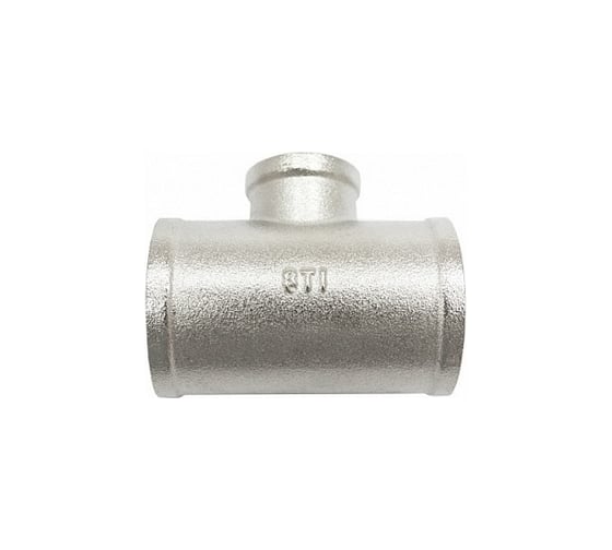 Тройник STI латунный Ду25x20x25 (1" х 3/4" х 1") никелированный D190-00081 1
