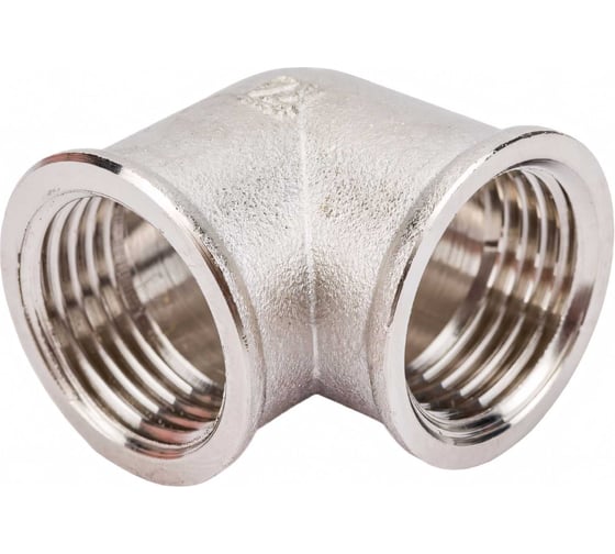 Угольник STI латунный Ду15 (1/2") Ру16 ВР/ВР никель D270-05006