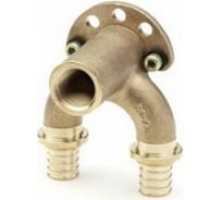 Настенный угольник REHAU 20, 16, 1/2, бронза RX+, проходной, короткий 14564171001