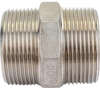 Шестигранный ниппель TITAN LOCK с наружной резьбой BSP 1 1/2" с обеих сторон, нержавеющая сталь TL1.1/2HNSS