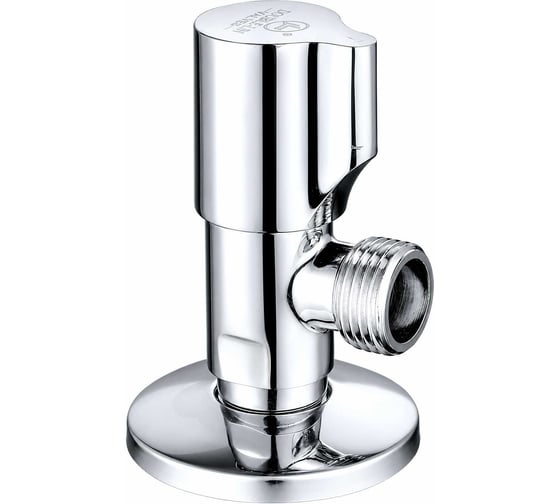 Угловой вентиль DOUBLE-LIN хром, керамическая букса, чашка Ду=1/2x3/4 LL3131 (1/2x3/4)