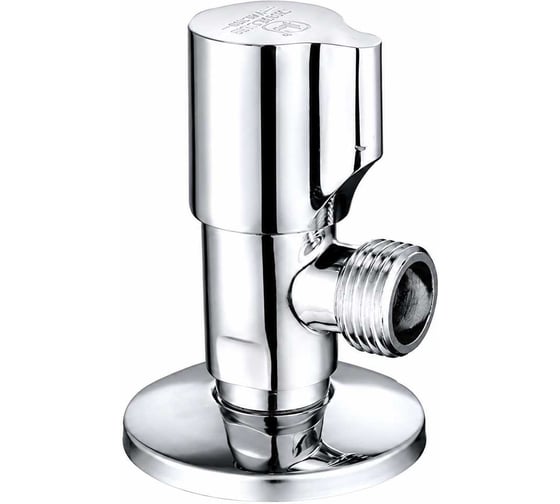 Угловой вентиль DOUBLE-LIN хром, керамическая букса, чашка Ду=1/2x1/2 LL3131 (1/2x1/2)