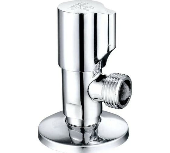 Угловой вентиль DOUBLE-LIN хром, керамическая букса, чашка Ду=1/2x1/2 LL3131 (1/2x1/2) 1