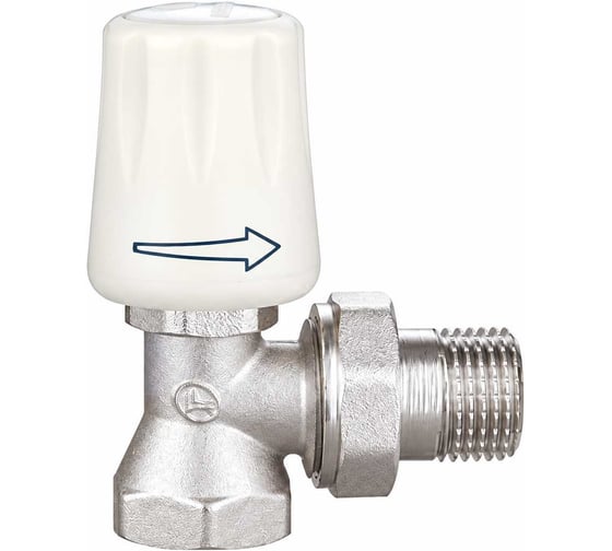 Радиаторный кран DOUBLE-LIN угловой, резьбовой, латунный, Ду=1/2 LL3052A (1/2")