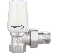 Радиаторный кран DOUBLE-LIN угловой, резьбовой, латунный, Ду=1/2 LL3009A (1/2")