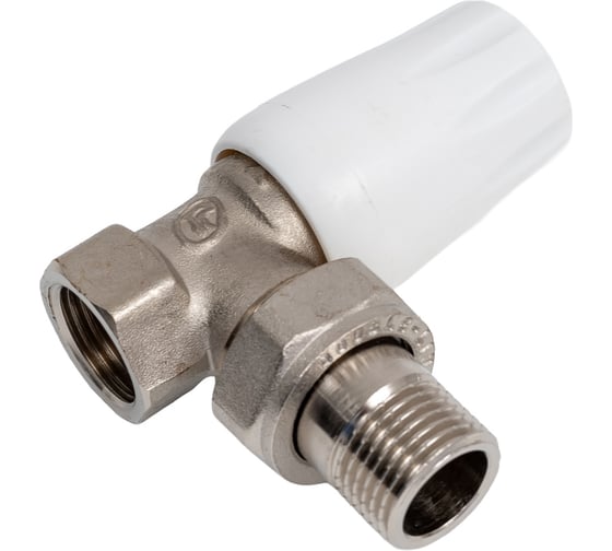 Радиаторный кран DOUBLE-LIN угловой, резьбовой, латунный, Ду=1/2 LL3009A (1/2") 1