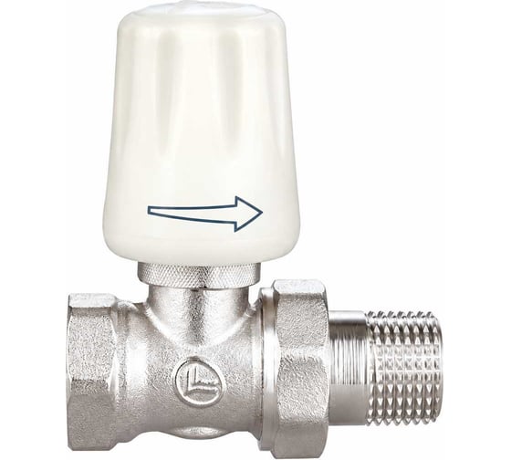 Радиаторный кран DOUBLE-LIN прямой, резьбовой, латунный, Ду=3/4 LL3054A (3/4")
