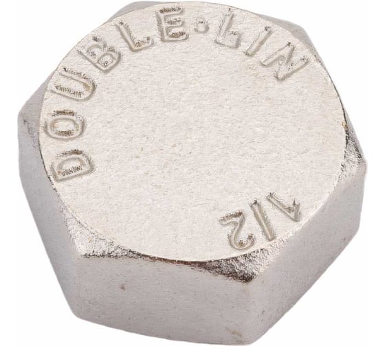 Латунная заглушка DOUBLE-LIN резьбовая с прокладкой в/р - 1/2" LL6163 (1/2")