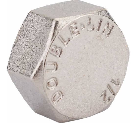 Латунная заглушка DOUBLE-LIN резьбовая с прокладкой в/р - 1/2" LL6163 (1/2")