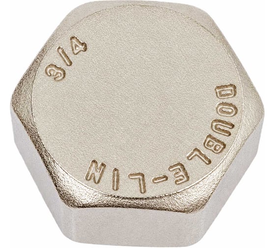 Латунная заглушка DOUBLE-LIN резьбовая с прокладкой в/р - 3/4" LL6163 (3/4")