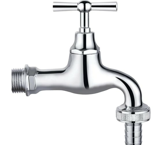 Вентиль для подключения шланга DOUBLE-LIN хром, полированный 1/2" LL2051 B (1/2") 1