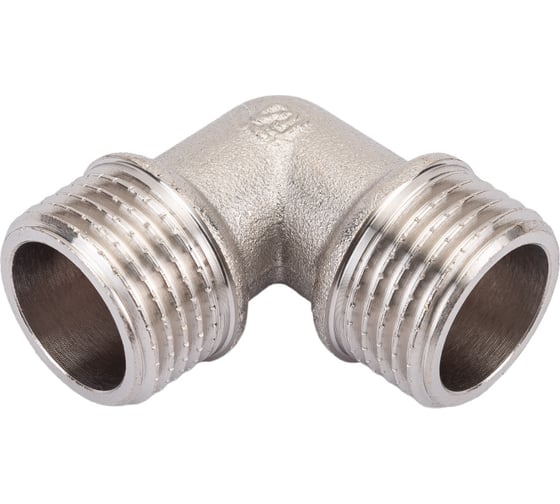 Угольник STI латунный Ду15 (1/2") Ру16 НР/НР никелированный D270-05010 1